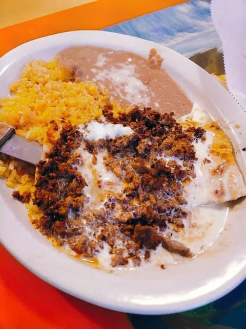 One Taco Two Enchiladas and Rice