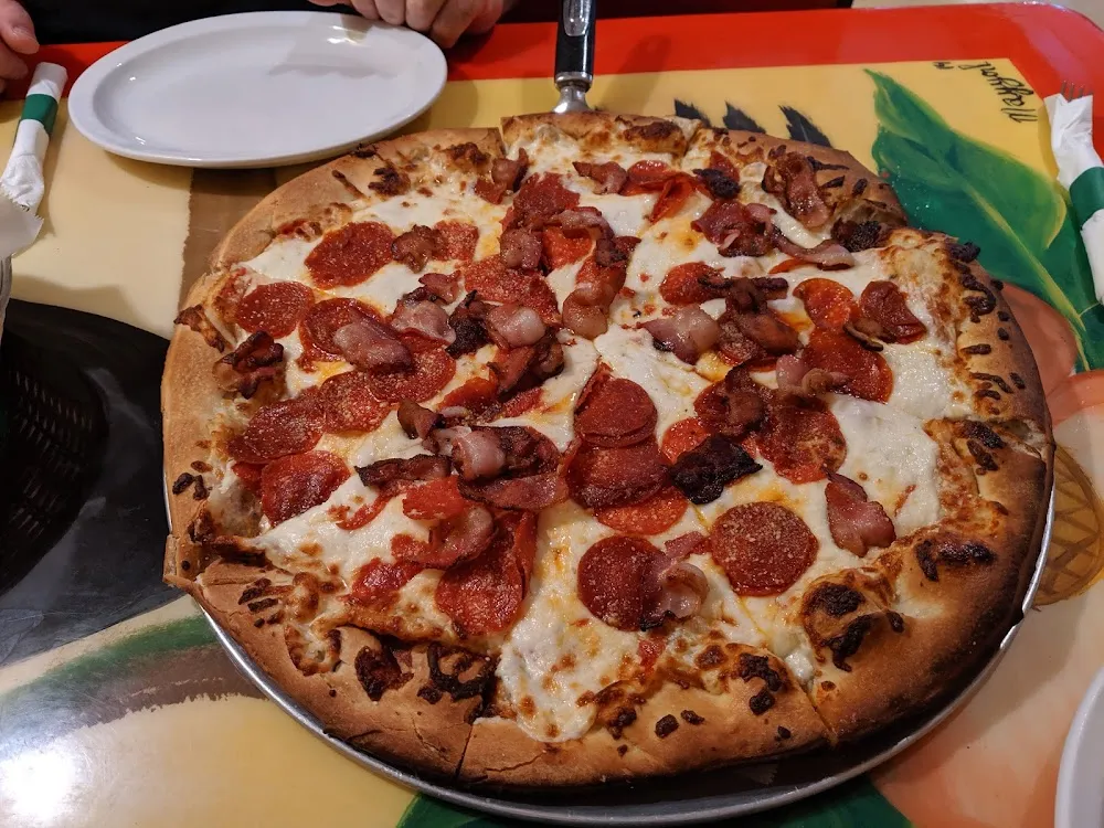 Pepperoni and Bacon Pizza
